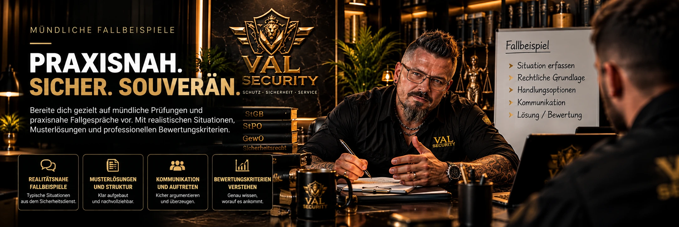 Mündliche Fallbeispiele: praxisnah, sicher und souverän – VAL Security Training mit Fallbesprechung, Rechtsgrundlagen und Bewertungskriterien